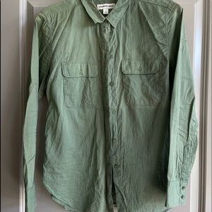 olive green cotton blouse